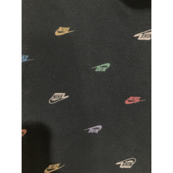 Nike Hoodie Sweater Black Spell Out All Over Print Unisex Size Small (4-5 Years) - Picture 8 of 8
